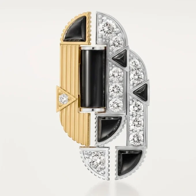 Geometrie & Contrastes øreringe, onyx, pavé Geometrie & Contrastes øreringe, onyx, pavé