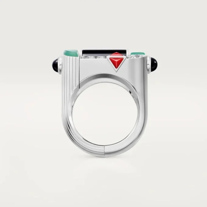 Geometrie & Contrastes-ring, krysopras, pavé Geometrie & Contrastes-ring, krysopras, pavé