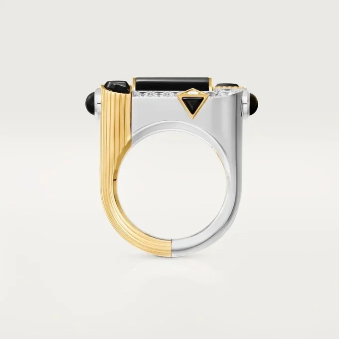 Geometrie & Contrastes-ring, onyx, pavé Geometrie & Contrastes-ring, onyx, pavé