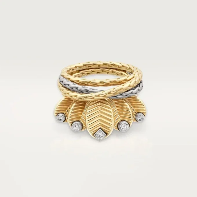 Grain De Cafe-ring, diamanter Grain De Cafe-ring, diamanter