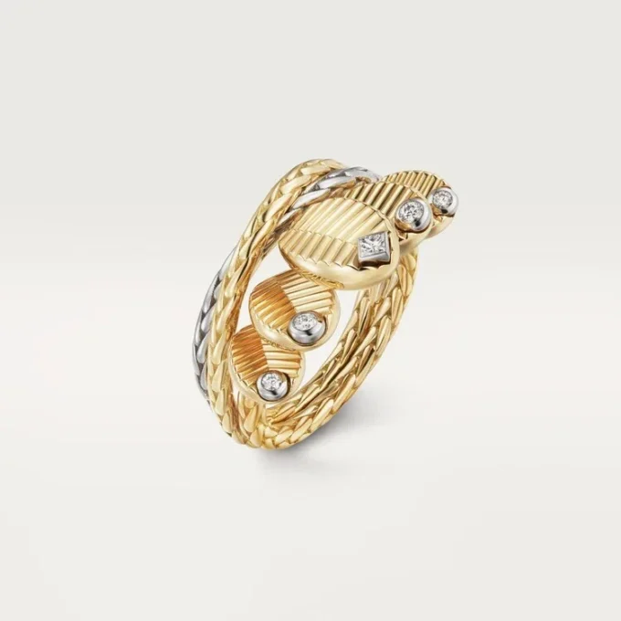 Grain De Cafe-ring, diamanter Grain De Cafe-ring, diamanter