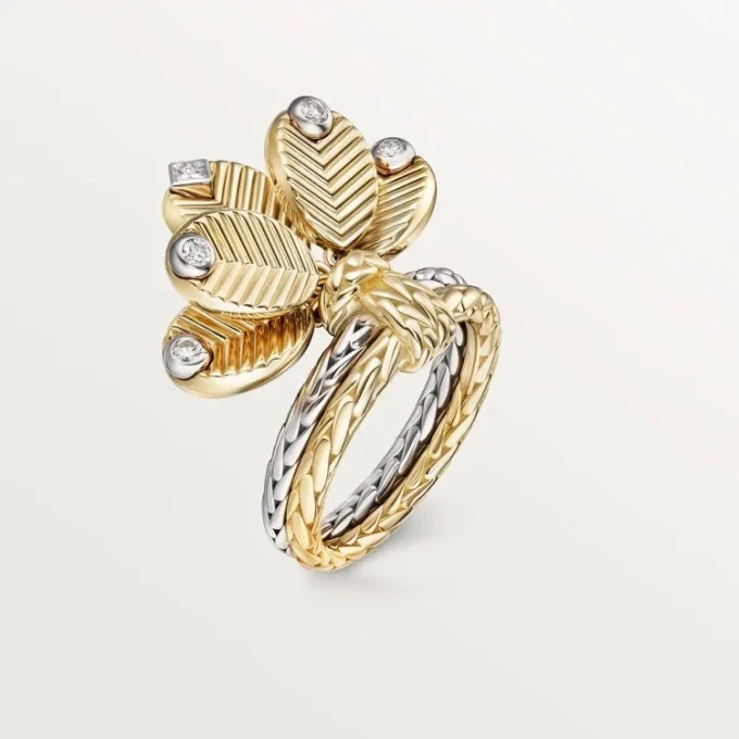 Grain De Cafe-ring, diamanter Grain De Cafe-ring, diamanter