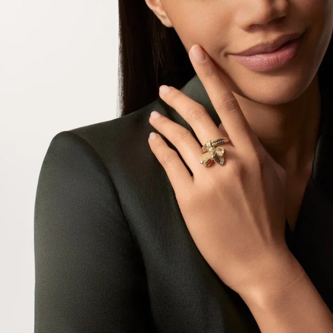 Grain De Cafe-ring, diamanter Grain De Cafe-ring, diamanter