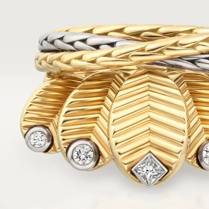 Grain De Cafe-ring, diamanter Grain De Cafe-ring, diamanter
