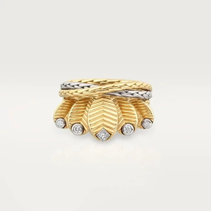Grain De Cafe-ring, diamanter Grain De Cafe-ring, diamanter