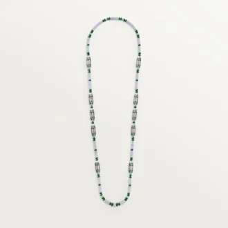 High Jewelry halskæde – hvidguld, chalcedon, skarn, turkis, sort lak, diamanter – Cartier High Jewelry halskæde – hvidguld, chalcedon, skarn, turkis, sort lak, diamanter – Cartier