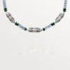 High Jewelry halskæde – hvidguld, chalcedon, skarn, turkis, sort lak, diamanter – Cartier High Jewelry halskæde – hvidguld, chalcedon, skarn, turkis, sort lak, diamanter – Cartier