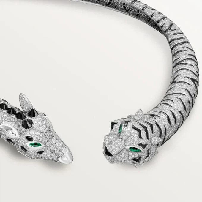 Indomptables De Cartier Torque halskæde, pavé Indomptables De Cartier Torque halskæde, pavé