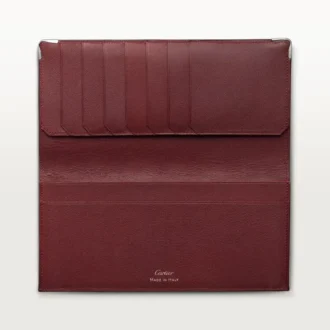 International tegnebog med udvidelse, Must De Cartier – sort kalveskind, rustfrit stålfinish – Cartier