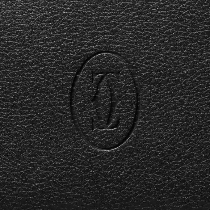 International tegnebog med udvidelse, Must De Cartier – sort kalveskind, rustfrit stålfinish – Cartier International tegnebog med udvidelse, Must De Cartier – sort kalveskind, rustfrit stålfinish – Cartier