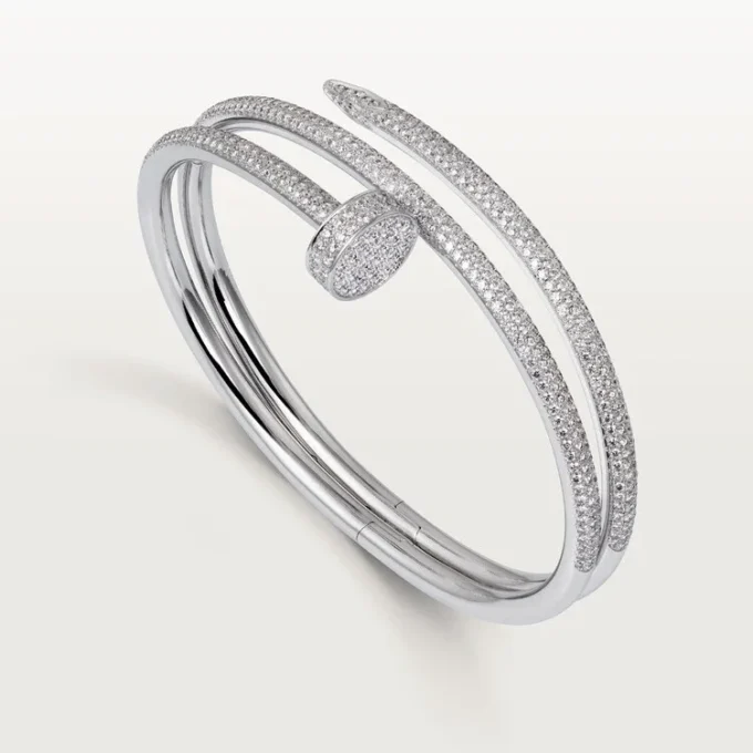Juste Un Clou armbånd, dobbelt, halvpavet Juste Un Clou armbånd, dobbelt, halvpavet
