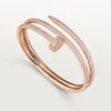 Juste Un Clou armbånd, dobbelt, halvpavet Juste Un Clou armbånd, dobbelt, halvpavet
