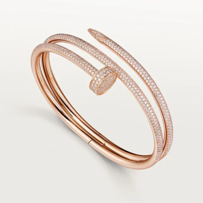 Juste Un Clou armbånd, dobbelt, halvpavet Juste Un Clou armbånd, dobbelt, halvpavet
