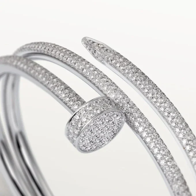 Juste Un Clou armbånd, dobbelt, halvpavet Juste Un Clou armbånd, dobbelt, halvpavet