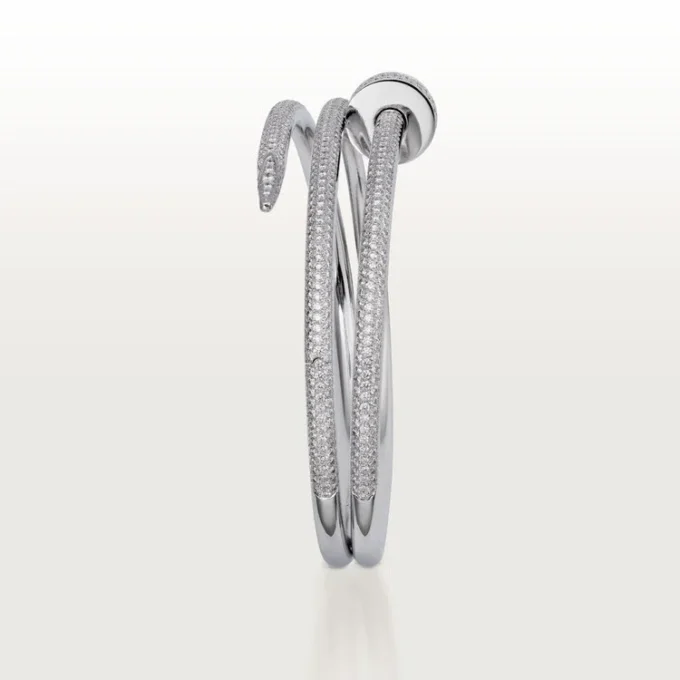 Juste Un Clou armbånd, dobbelt, halvpavet Juste Un Clou armbånd, dobbelt, halvpavet