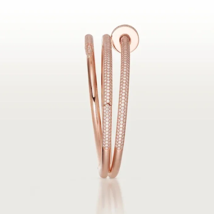 Juste Un Clou armbånd, dobbelt, halvpavet Juste Un Clou armbånd, dobbelt, halvpavet