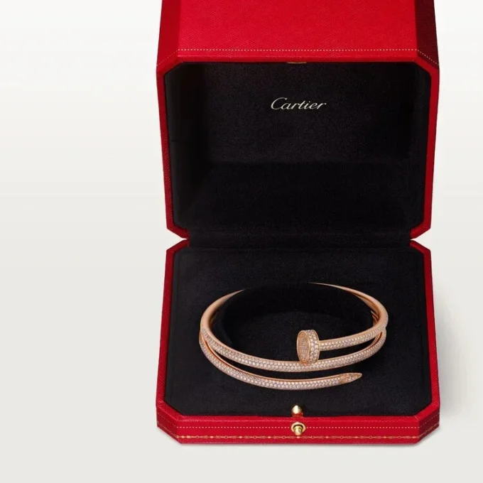 Juste Un Clou armbånd, dobbelt, halvpavet Juste Un Clou armbånd, dobbelt, halvpavet