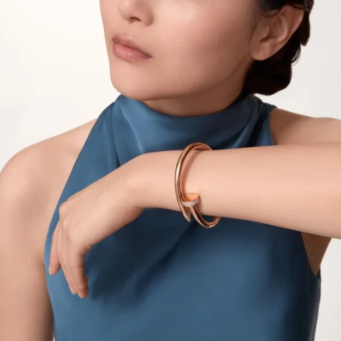 Juste Un Clou-armbånd, stor model, diamanter Juste Un Clou-armbånd, stor model, diamanter
