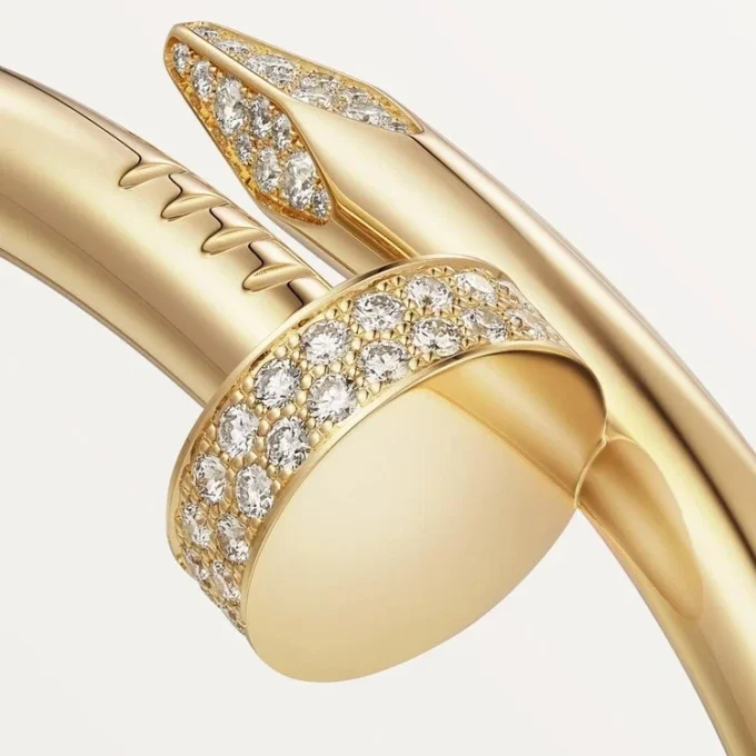 Juste Un Clou-armbånd, stor model, diamanter Juste Un Clou-armbånd, stor model, diamanter