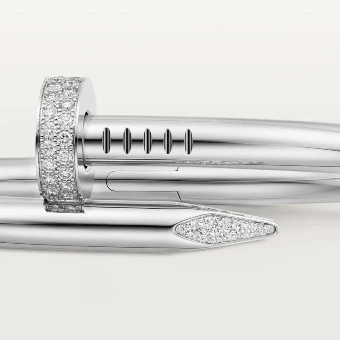 Juste Un Clou-armbånd, stor model, diamanter Juste Un Clou-armbånd, stor model, diamanter