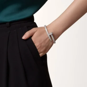 Juste Un Clou-armbånd, stor model, halvt pavé