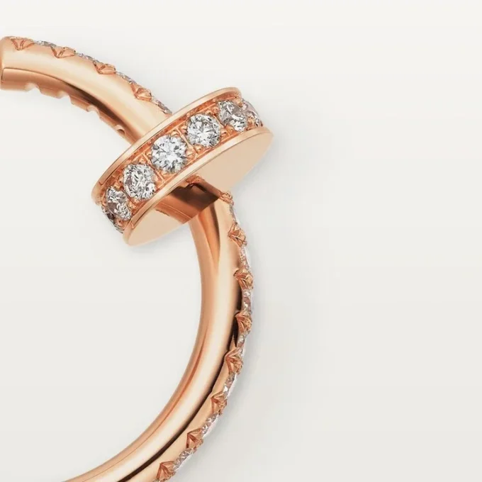 Juste Un Clou diamant-hoopøreringe, rosaguld | Cartier Us Juste Un Clou diamant-hoopøreringe, rosaguld | Cartier Us