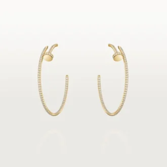Juste Un Clou hoopøreringe, stor model, pavé