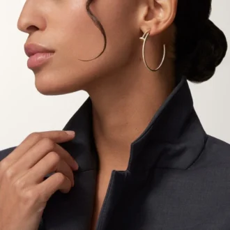 Juste Un Clou hoopøreringe, stor model, pavé
