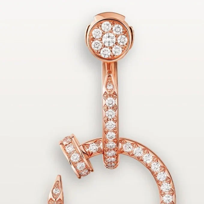 Juste Un Clou øreringe, dobbelte, pavé Juste Un Clou øreringe, dobbelte, pavé