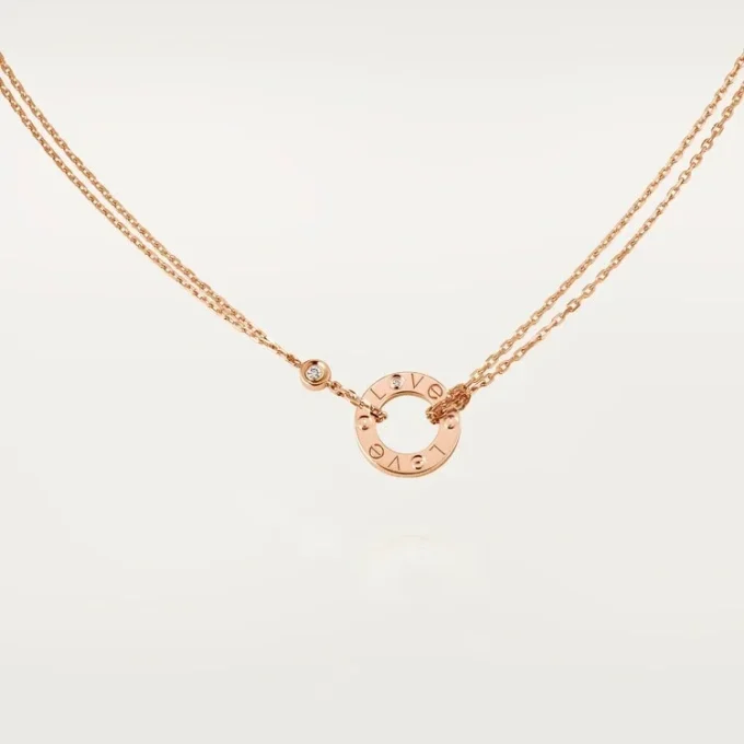Kærlighedshalskæde, 2 diamanter – Rosaguld, Diamanter – Cartier Kærlighedshalskæde, 2 diamanter – Rosaguld, Diamanter – Cartier