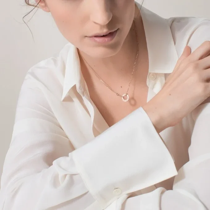 Kærlighedshalskæde, 2 diamanter – Rosaguld, Diamanter – Cartier Kærlighedshalskæde, 2 diamanter – Rosaguld, Diamanter – Cartier