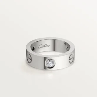 Kærlighedsring, 3 diamanter – hvidguld, diamanter – Cartier