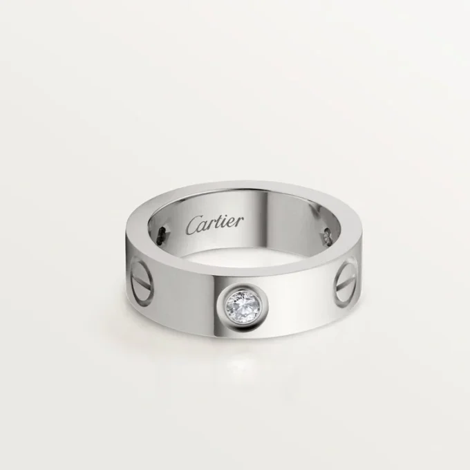 Kærlighedsring, 3 diamanter – hvidguld, diamanter – Cartier Kærlighedsring, 3 diamanter – hvidguld, diamanter – Cartier
