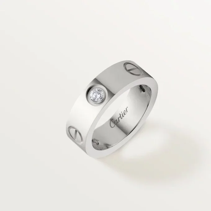 Kærlighedsring, 3 diamanter – hvidguld, diamanter – Cartier Kærlighedsring, 3 diamanter – hvidguld, diamanter – Cartier