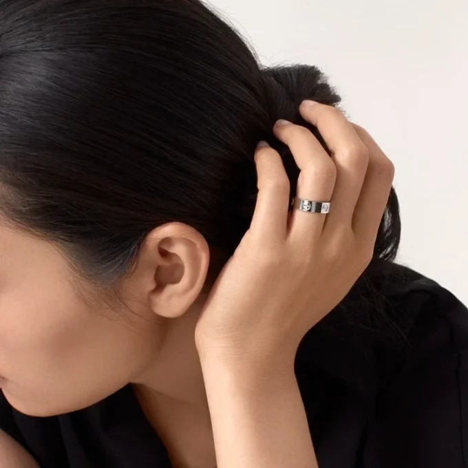 Kærlighedsring, 3 diamanter – hvidguld, diamanter – Cartier Kærlighedsring, 3 diamanter – hvidguld, diamanter – Cartier