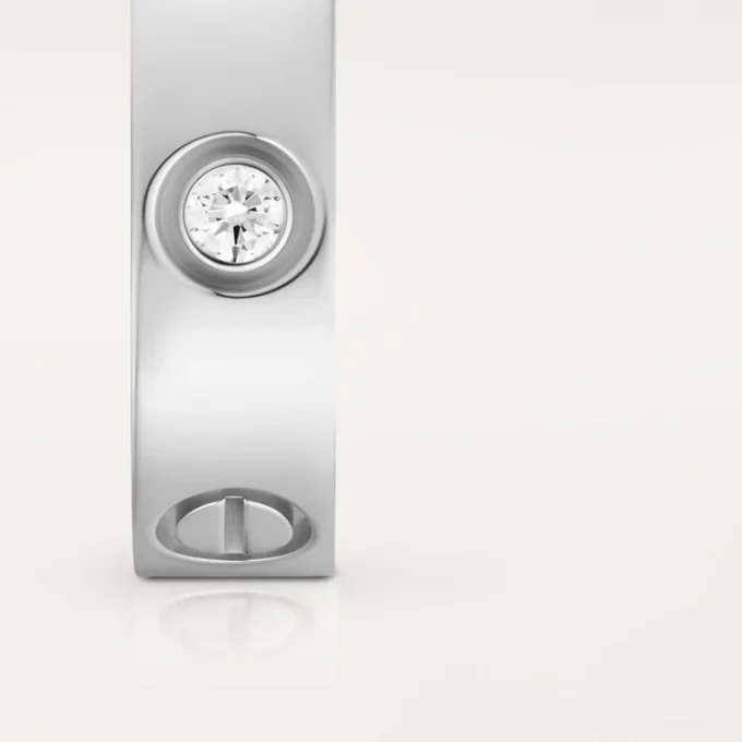 Kærlighedsring, 3 diamanter – hvidguld, diamanter – Cartier Kærlighedsring, 3 diamanter – hvidguld, diamanter – Cartier