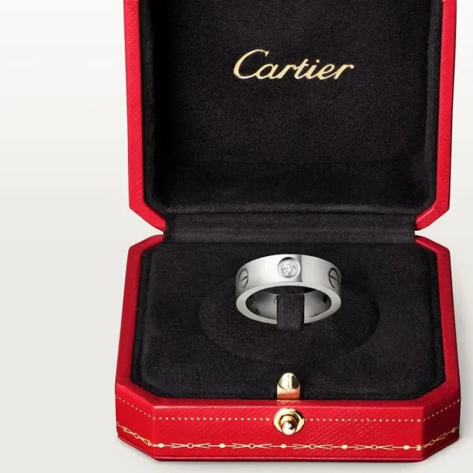 Kærlighedsring, 3 diamanter – hvidguld, diamanter – Cartier Kærlighedsring, 3 diamanter – hvidguld, diamanter – Cartier