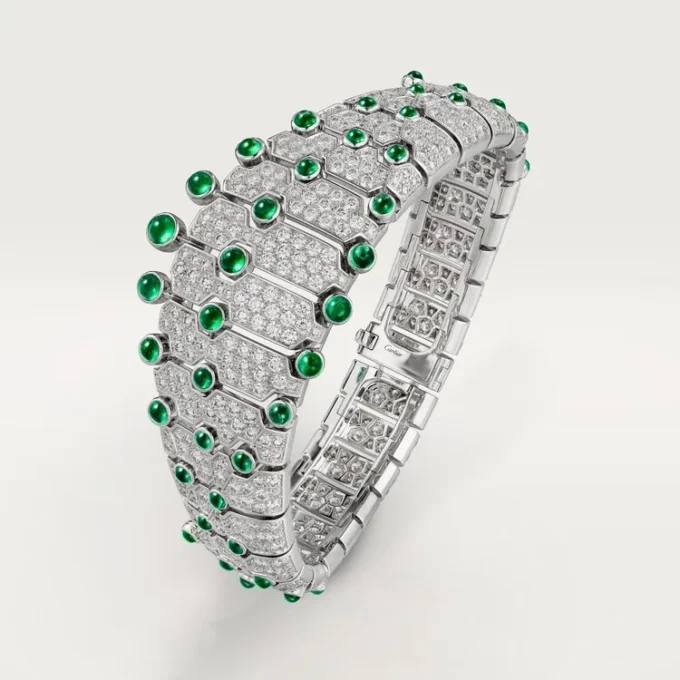 Le Voyage Recommence armbånd, smaragd, pavé Le Voyage Recommence armbånd, smaragd, pavé