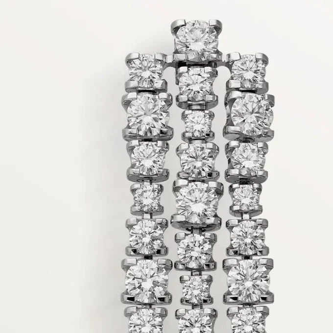 Lignes Essentielles øreringe, brillantslebne diamanter Lignes Essentielles øreringe, brillantslebne diamanter