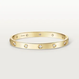 Love-armbånd, klassisk model, 10 diamanter