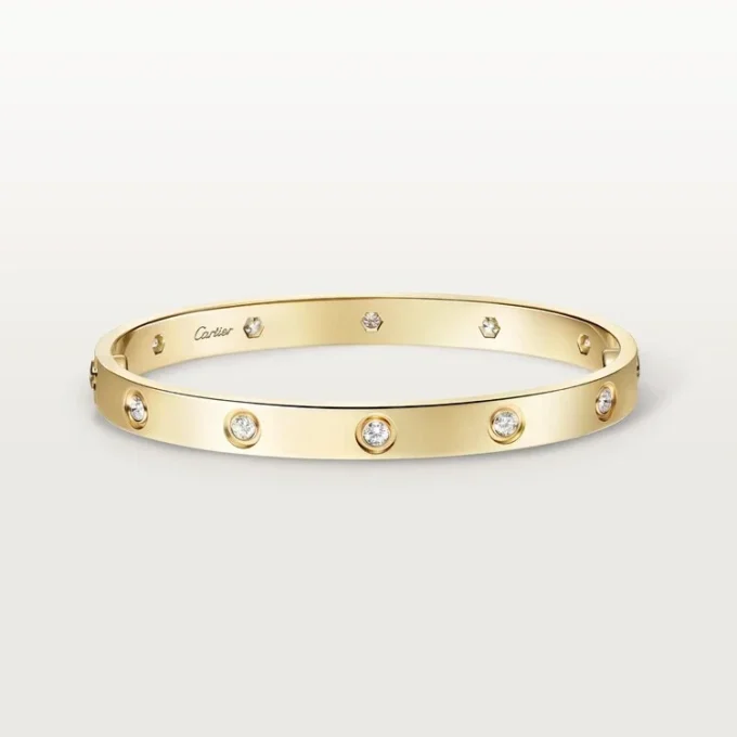Love-armbånd, klassisk model, 10 diamanter Love-armbånd, klassisk model, 10 diamanter