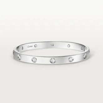 Love-armbånd, klassisk model, 10 diamanter