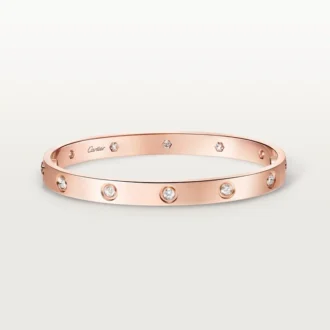 Love-armbånd, klassisk model, 10 diamanter