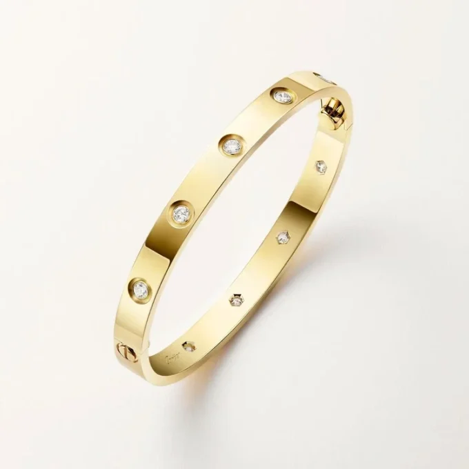 Love-armbånd, klassisk model, 10 diamanter Love-armbånd, klassisk model, 10 diamanter