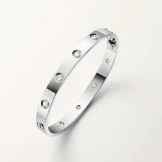 Love-armbånd, klassisk model, 10 diamanter