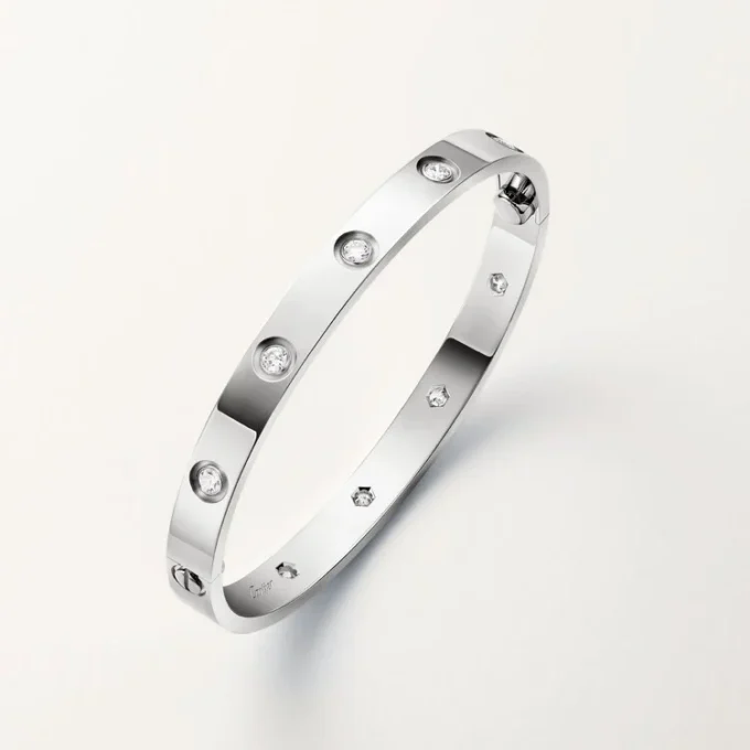 Love-armbånd, klassisk model, 10 diamanter Love-armbånd, klassisk model, 10 diamanter