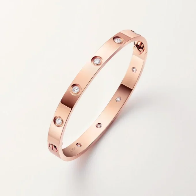Love-armbånd, klassisk model, 10 diamanter Love-armbånd, klassisk model, 10 diamanter