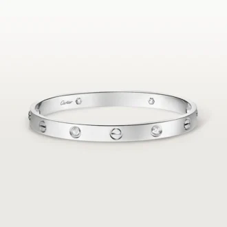 Love-armbånd, klassisk model, 4 diamanter
