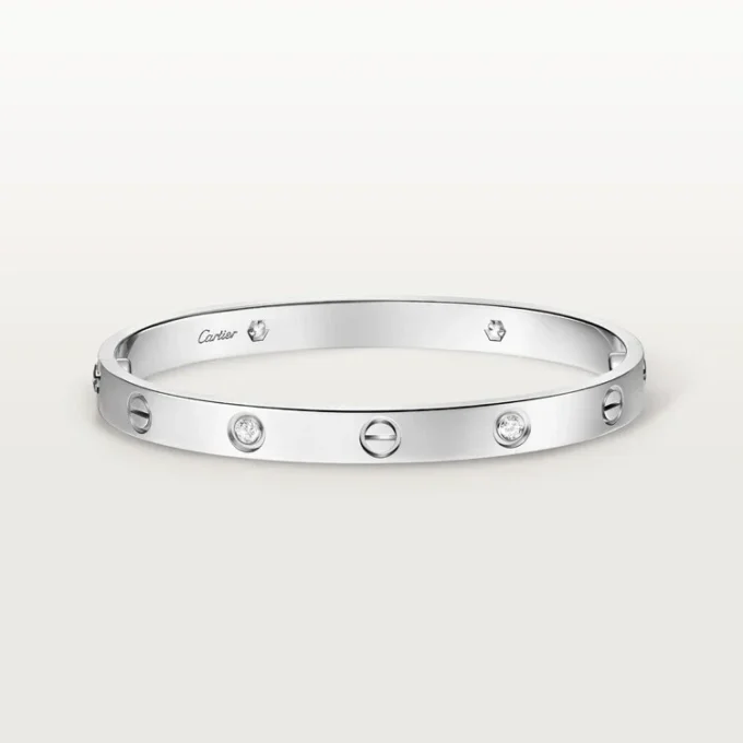 Love-armbånd, klassisk model, 4 diamanter Love-armbånd, klassisk model, 4 diamanter