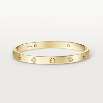 Love-armbånd, klassisk model, 4 diamanter